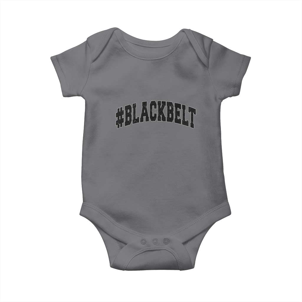 Martial Arts Karate Black Belt Baby Onesie Retro Varsity Vintage TS10 Charcoal Print Your Wear