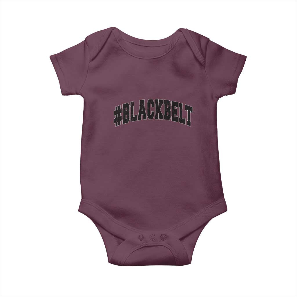 Martial Arts Karate Black Belt Baby Onesie Retro Varsity Vintage TS10 Maroon Print Your Wear
