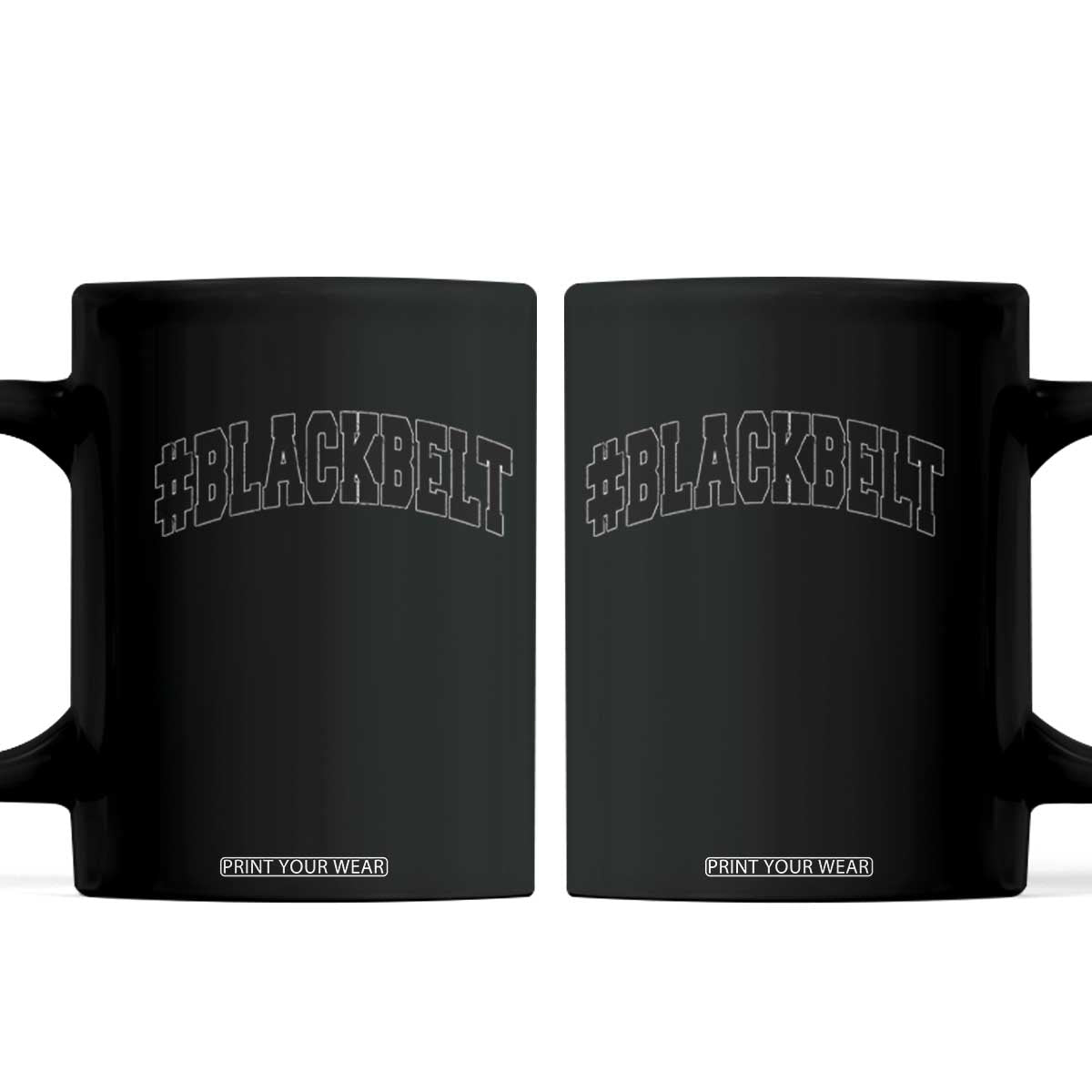 Martial Arts Karate Black Belt Coffee Mug Retro Varsity Vintage TS10 Black Print Your Wear