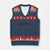 Martial Arts Karate Black Belt V-Neck Knit Sweater Vest Retro Varsity Vintage TS10 Navy Red Print Your Wear