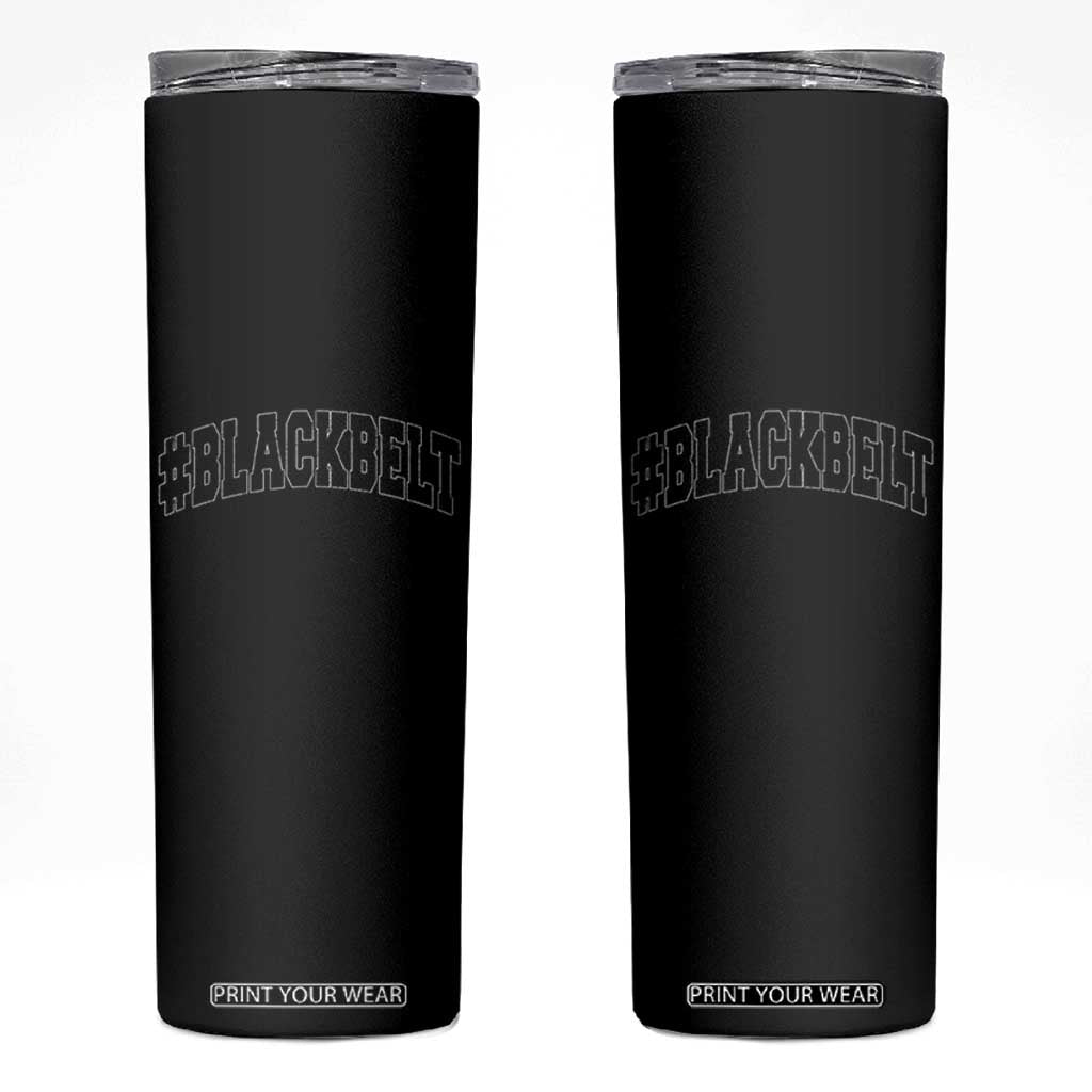 Martial Arts Karate Black Belt Skinny Tumbler Retro Varsity Vintage TS10 Black Print Your Wear