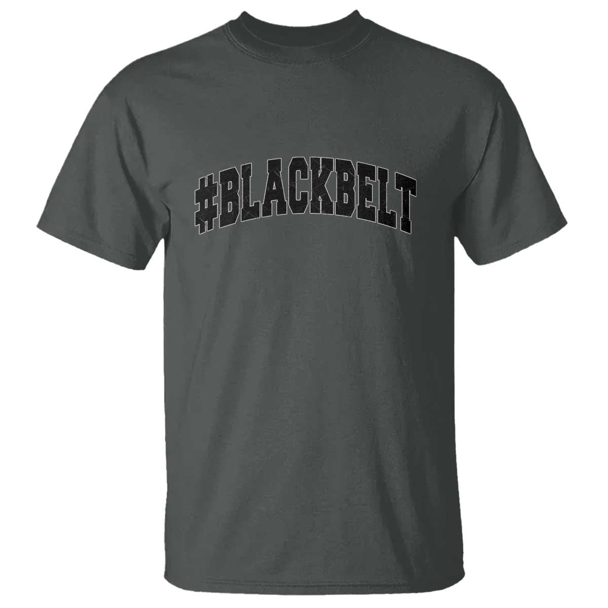 Martial Arts Karate Black Belt T Shirt Retro Varsity Vintage TS10 Dark Heather Print Your Wear