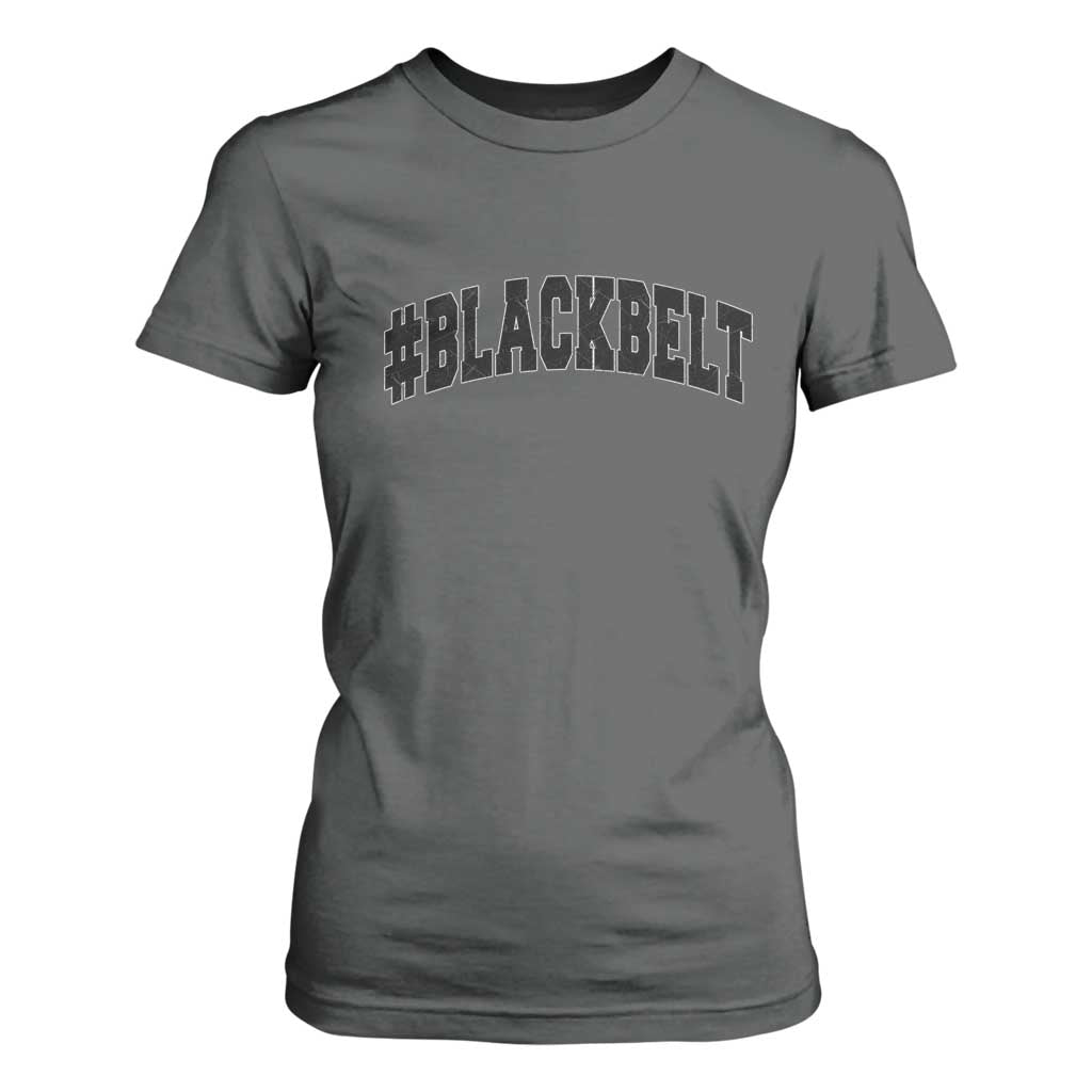 Martial Arts Karate Black Belt T Shirt For Women Retro Varsity Vintage TS10 Dark Heather Print Your Wear