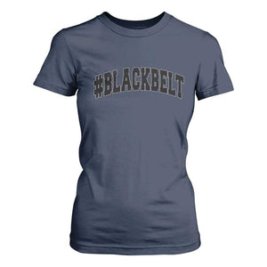 Martial Arts Karate Black Belt T Shirt For Women Retro Varsity Vintage TS10 Navy Print Your Wear