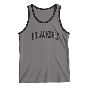 Martial Arts Karate Black Belt Tank Top Retro Varsity Vintage TS10 Deep Heather Black Print Your Wear