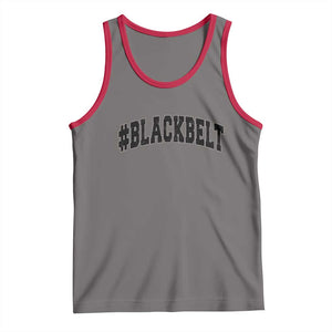 Martial Arts Karate Black Belt Tank Top Retro Varsity Vintage TS10 Deep Heather Red Print Your Wear