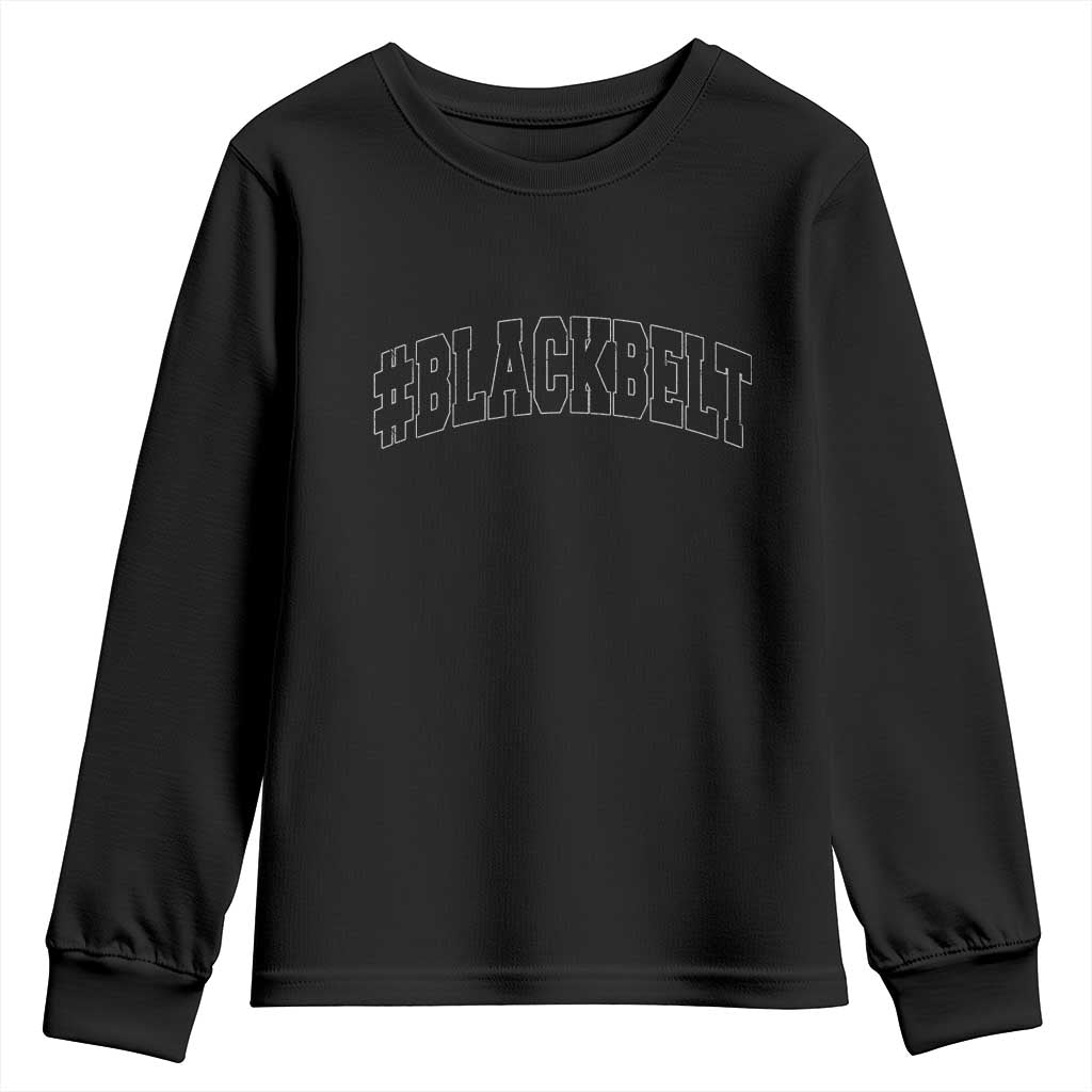 Martial Arts Karate Black Belt Youth Sweatshirt Retro Varsity Vintage TS10 Black Print Your Wear