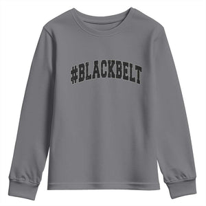 Martial Arts Karate Black Belt Youth Sweatshirt Retro Varsity Vintage TS10 Charcoal Print Your Wear