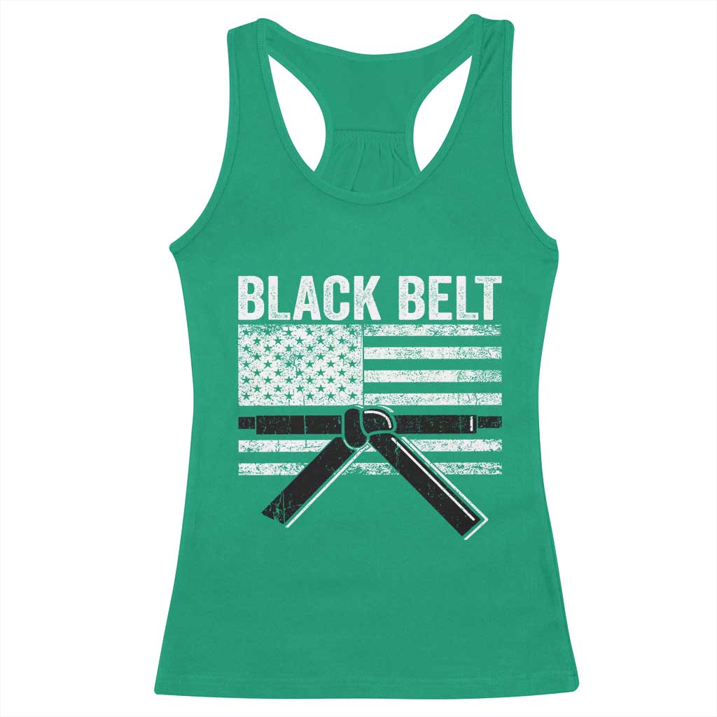 Martial Arts Karate Black Belt Racerback Tank Top Retro Vintage American Flag TS10 Irish Green Print Your Wear