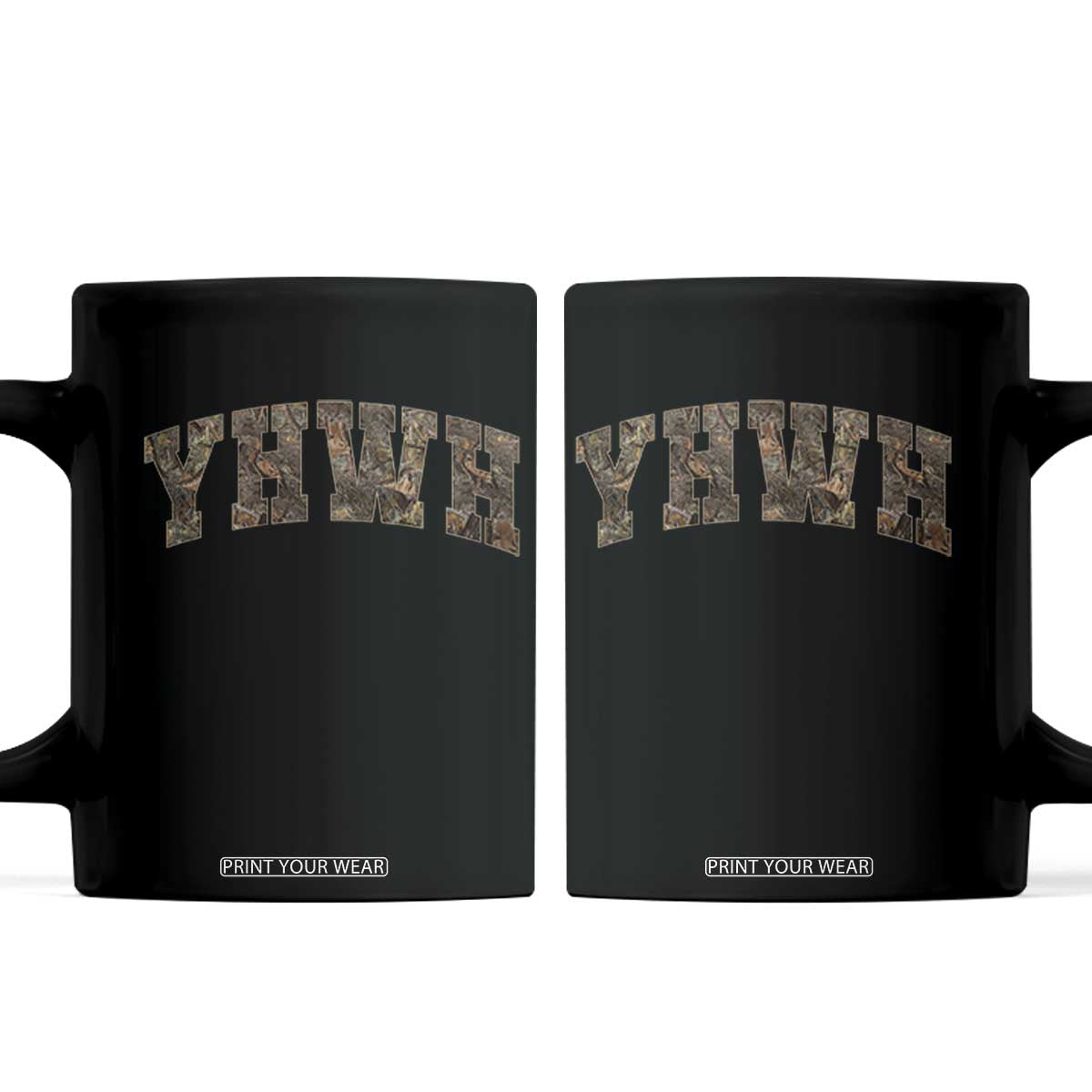 Camo YHWH Coffee Mug Christianity Jesus Preppy Christian Faith Bible Verse TS10 Black Print Your Wear
