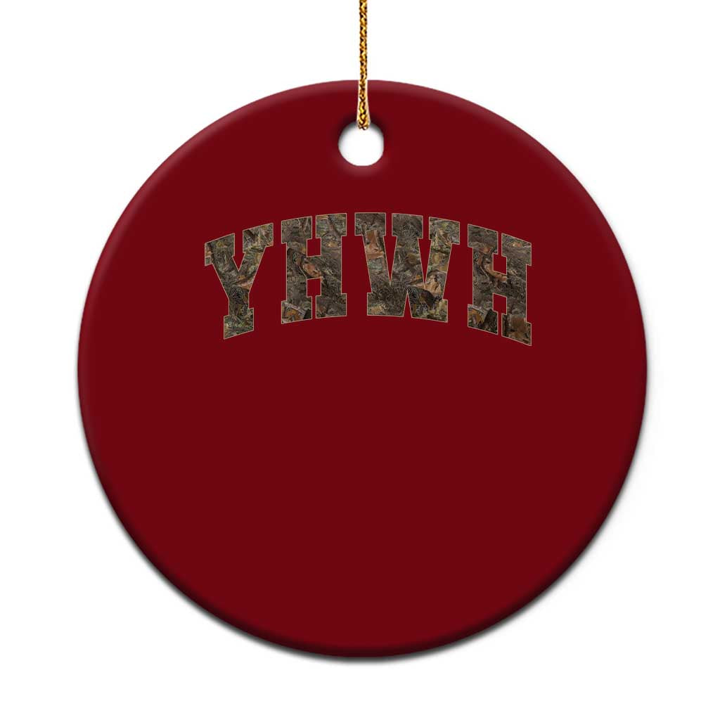 Camo YHWH Ceramic Ornament Christianity Jesus Preppy Christian Faith Bible Verse TS10 1pc Red Print Your Wear