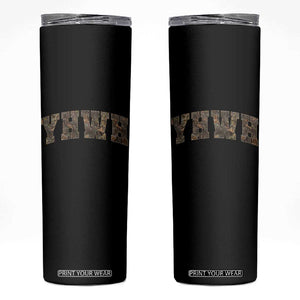 Camo YHWH Skinny Tumbler Christianity Jesus Preppy Christian Faith Bible Verse TS10 Black Print Your Wear