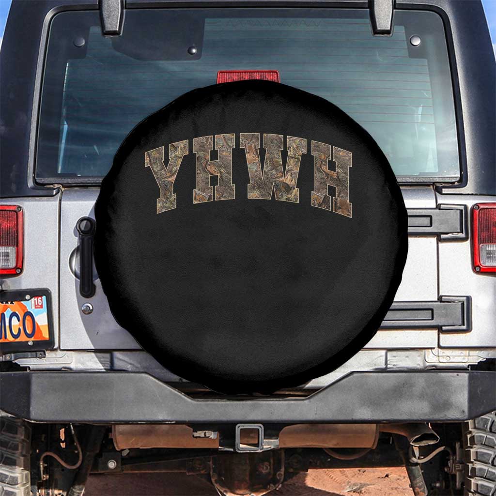 Camo YHWH Spare Tire Cover Christianity Jesus Preppy Christian Faith Bible Verse TS10 No hole Black Print Your Wear