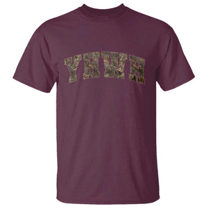 Camo YHWH T Shirt Christianity Jesus Preppy Christian Faith Bible Verse TS10 Maroon Print Your Wear