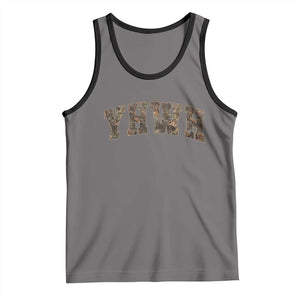 Camo YHWH Tank Top Christianity Jesus Preppy Christian Faith Bible Verse TS10 Deep Heather Black Print Your Wear