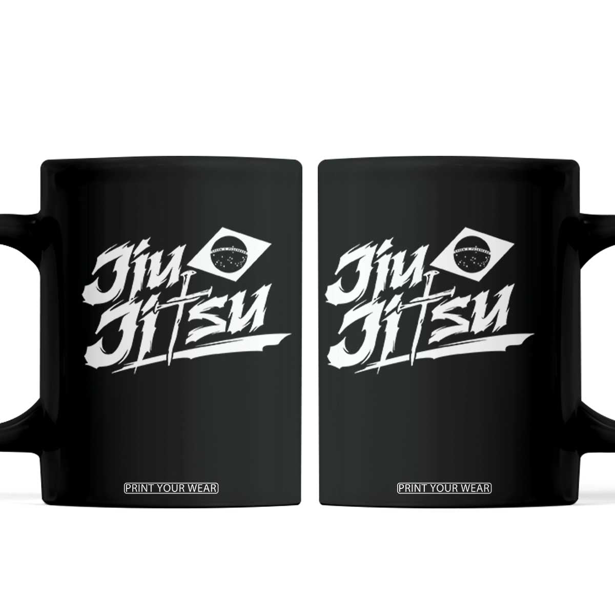 Brazilian Jiu Jitsu Coffee Mug Christian Cross BJJ Fighter Training Tee for Martial Arts Lovers TS10 Black Print Your Wear