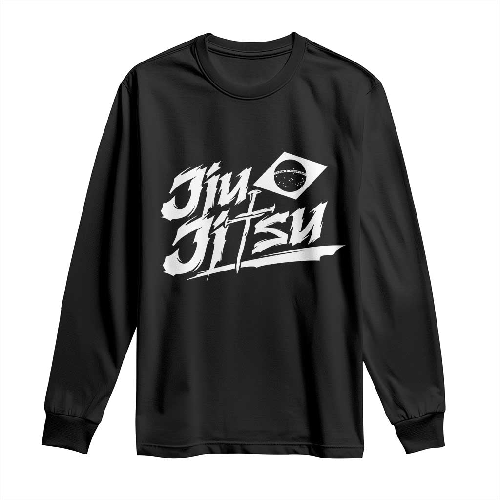 Brazilian Jiu Jitsu Long Sleeve Shirt Christian Cross BJJ Fighter Training Tee for Martial Arts Lovers TS10 Black Print Your Wear
