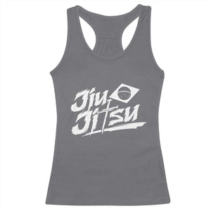 Brazilian Jiu Jitsu Racerback Tank Top Christian Cross BJJ Fighter Training Tee for Martial Arts Lovers TS10 Charcoal Print Your Wear