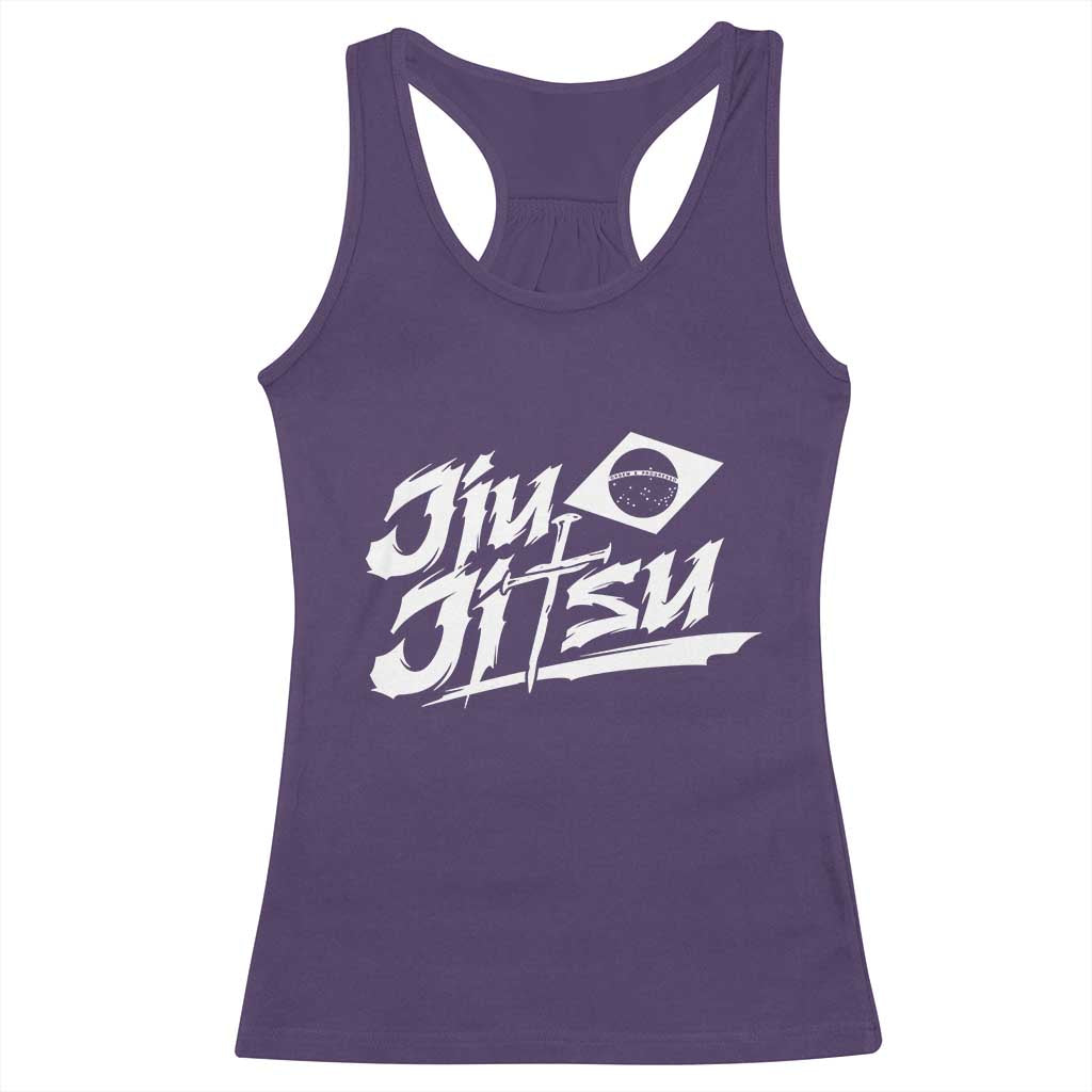 Brazilian Jiu Jitsu Racerback Tank Top Christian Cross BJJ Fighter Training Tee for Martial Arts Lovers TS10 Purple Print Your Wear