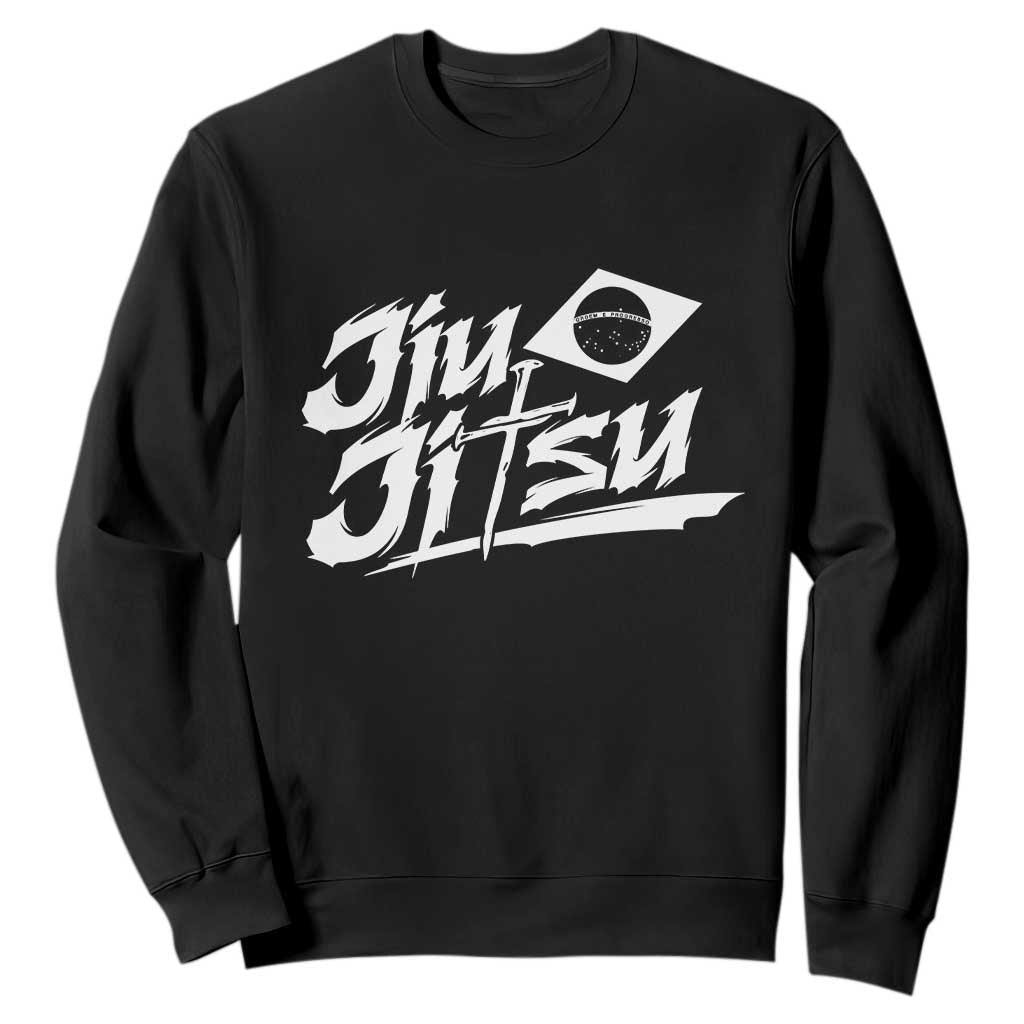 Brazilian Jiu Jitsu Sweatshirt Christian Cross BJJ Fighter Training Tee for Martial Arts Lovers TS10 Black Print Your Wear