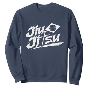 Brazilian Jiu Jitsu Sweatshirt Christian Cross BJJ Fighter Training Tee for Martial Arts Lovers TS10 Navy Print Your Wear