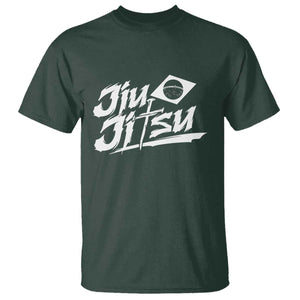 Brazilian Jiu Jitsu T Shirt Christian Cross BJJ Fighter Training Tee for Martial Arts Lovers TS10 Dark Forest Green Print Your Wear