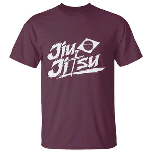 Brazilian Jiu Jitsu T Shirt Christian Cross BJJ Fighter Training Tee for Martial Arts Lovers TS10 Maroon Print Your Wear