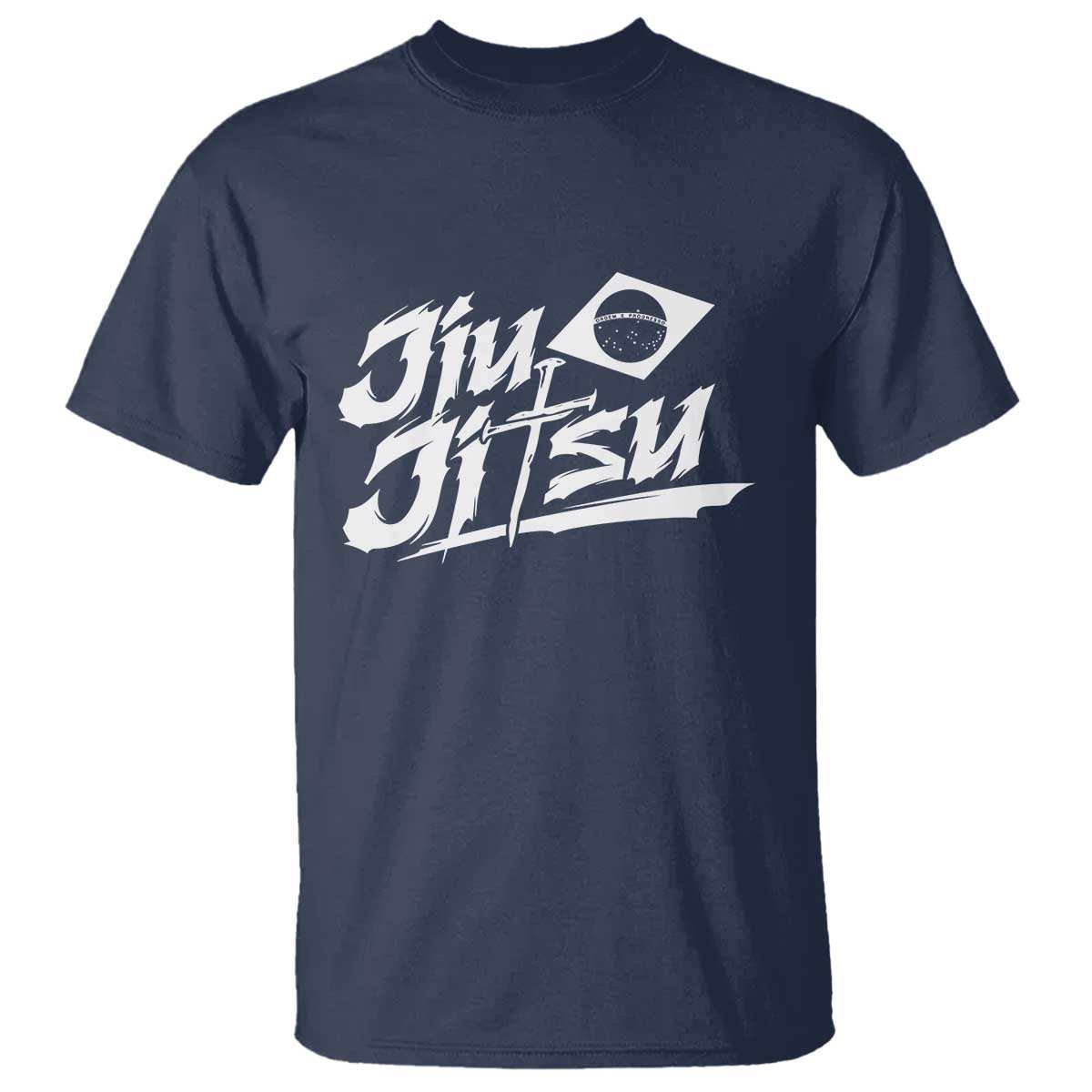 Brazilian Jiu Jitsu T Shirt Christian Cross BJJ Fighter Training Tee for Martial Arts Lovers TS10 Navy Print Your Wear