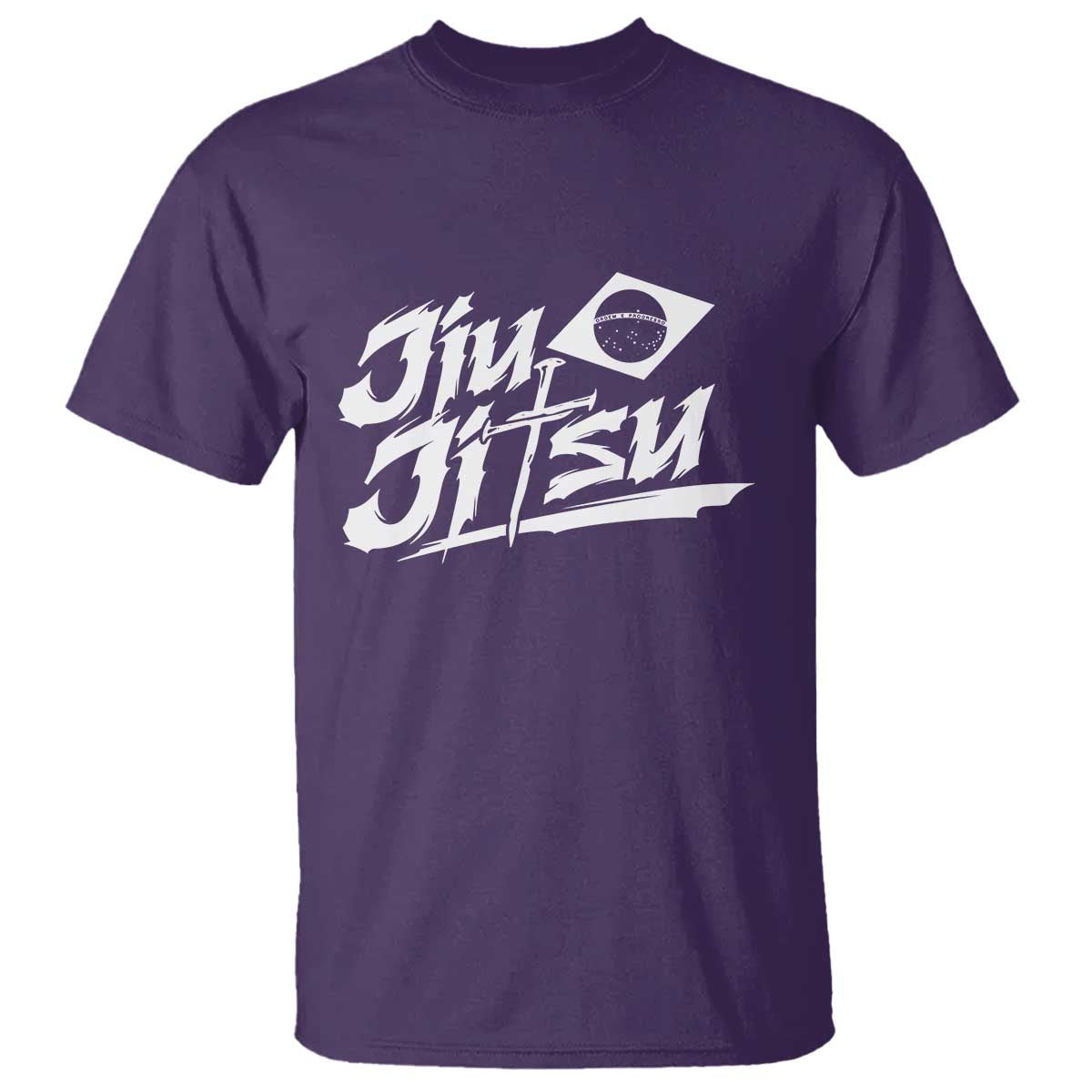 Brazilian Jiu Jitsu T Shirt Christian Cross BJJ Fighter Training Tee for Martial Arts Lovers TS10 Purple Print Your Wear