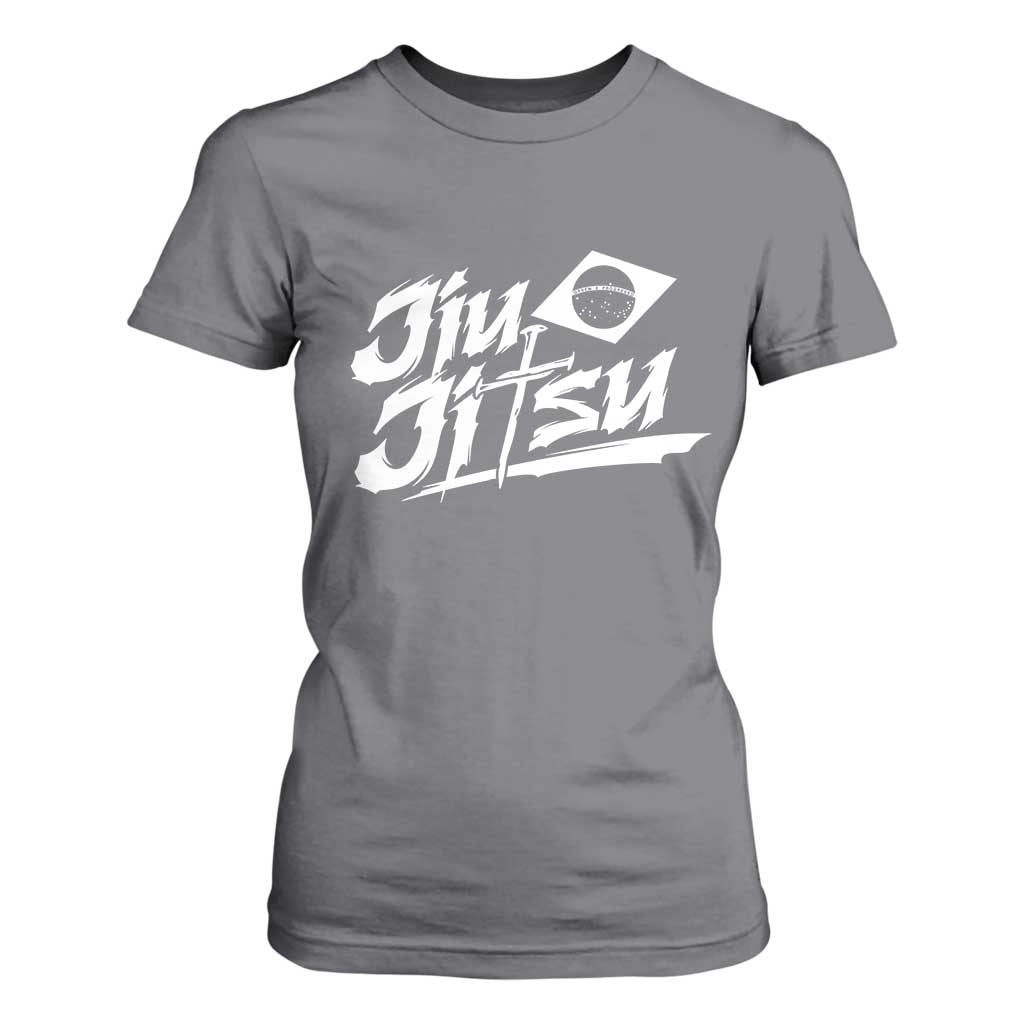 Brazilian Jiu Jitsu T Shirt For Women Christian Cross BJJ Fighter Training Tee for Martial Arts Lovers TS10 Charcoal Print Your Wear