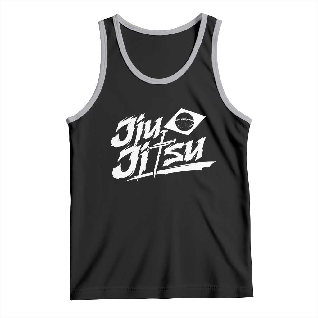 Brazilian Jiu Jitsu Tank Top Christian Cross BJJ Fighter Training Tee for Martial Arts Lovers TS10 Black Athletic Heather Print Your Wear