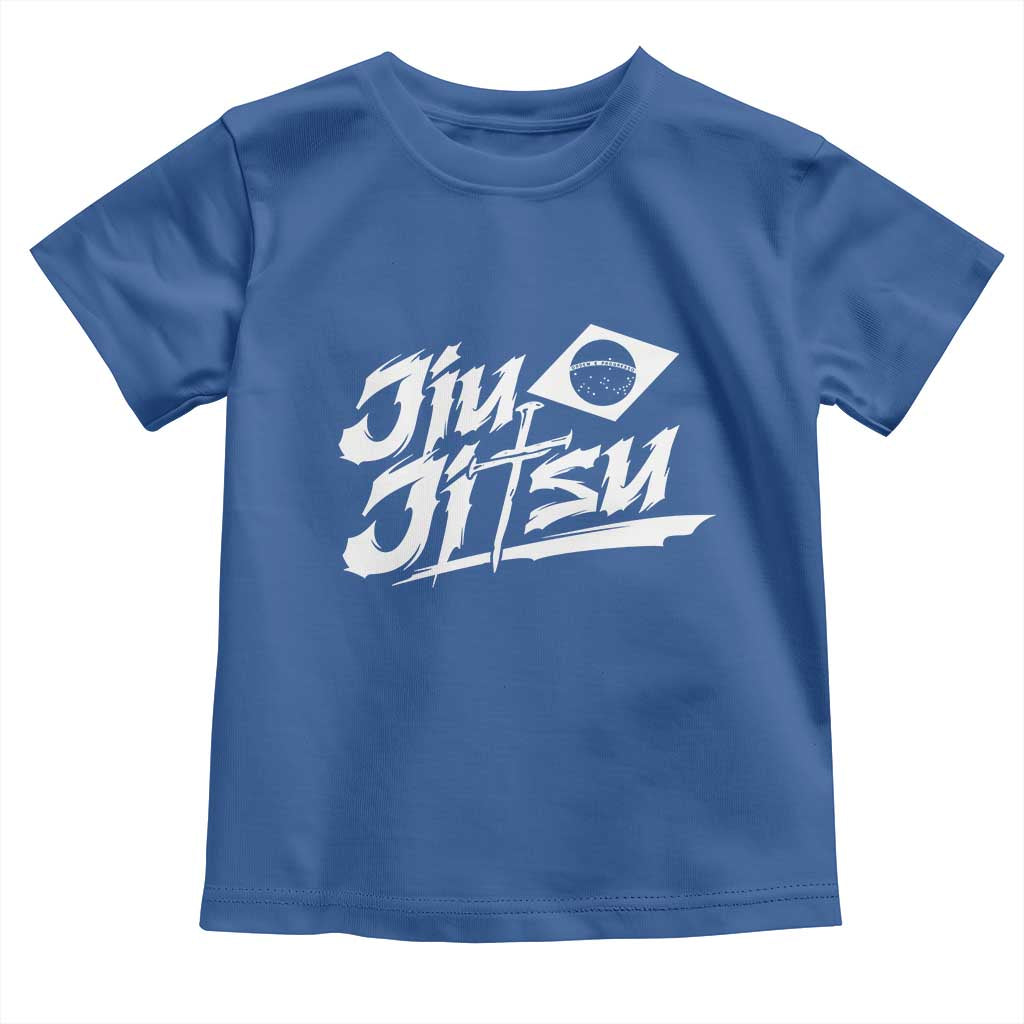 Brazilian Jiu Jitsu Toddler T Shirt Christian Cross BJJ Fighter Training Tee for Martial Arts Lovers TS10 Royal Blue Print Your Wear