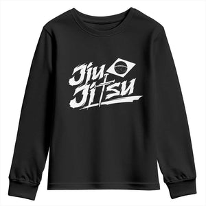 Brazilian Jiu Jitsu Youth Sweatshirt Christian Cross BJJ Fighter Training Tee for Martial Arts Lovers TS10 Black Print Your Wear