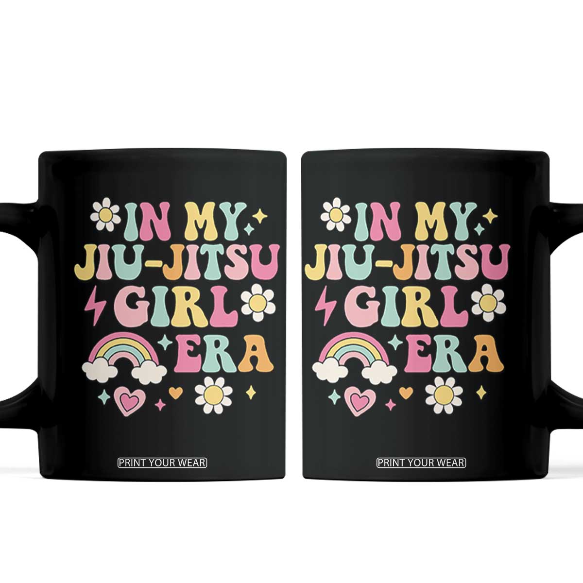 In My Jiu Jitsu Girl Era Coffee Mug Retro Groovy BJJ Girls TS10 Black Print Your Wear