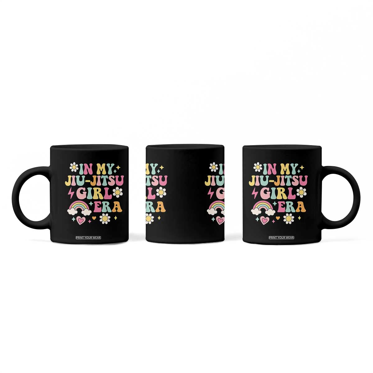 In My Jiu Jitsu Girl Era Coffee Mug Retro Groovy BJJ Girls TS10 Print Your Wear