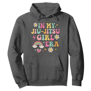 In My Jiu Jitsu Girl Era Hoodie Retro Groovy BJJ Girls TS10 Dark Heather Print Your Wear