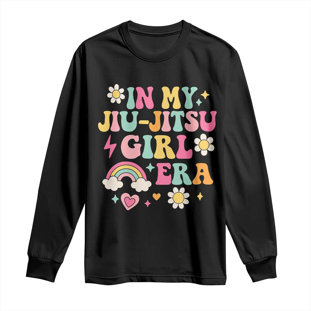 In My Jiu Jitsu Girl Era Long Sleeve Shirt Retro Groovy BJJ Girls TS10 Black Print Your Wear