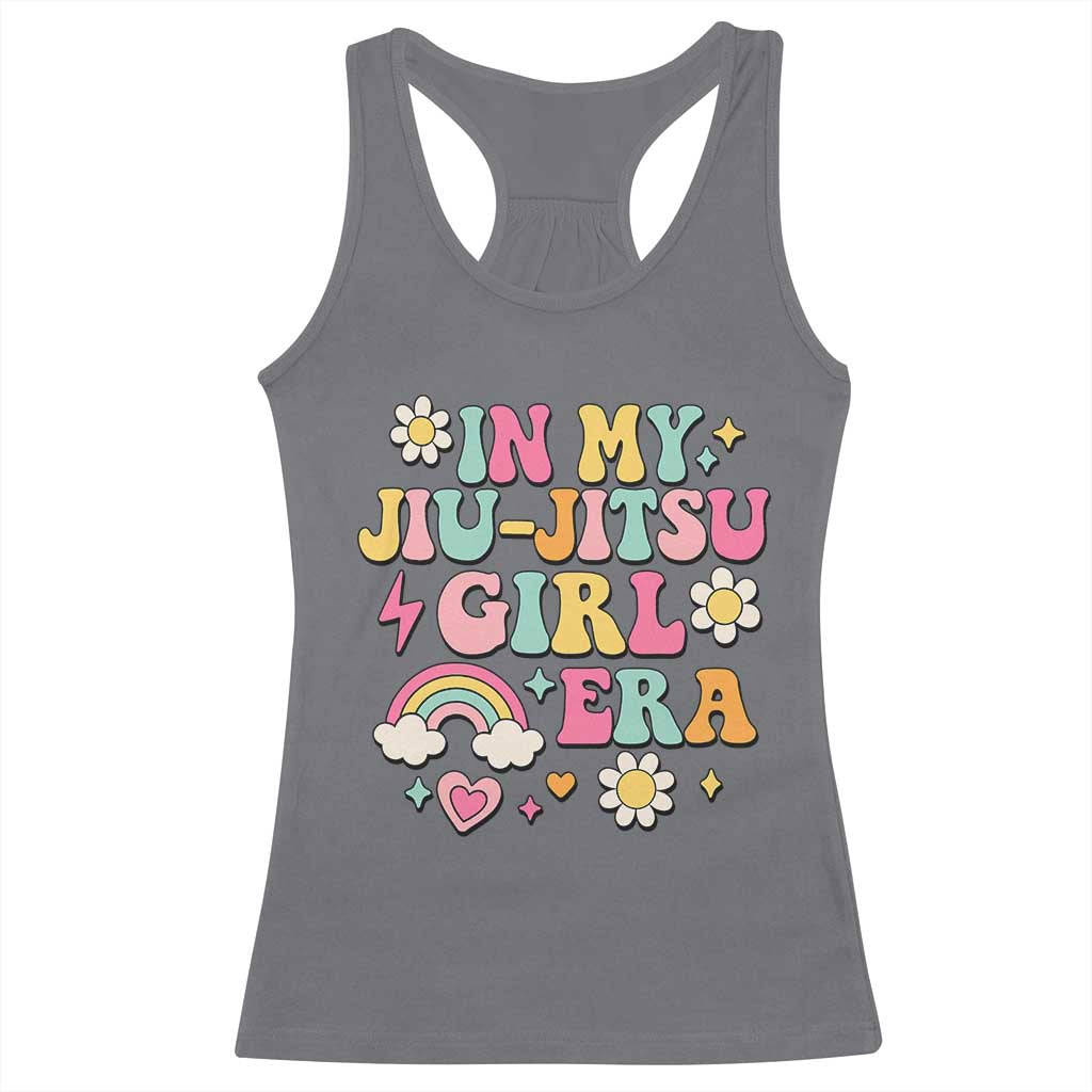 In My Jiu Jitsu Girl Era Racerback Tank Top Retro Groovy BJJ Girls TS10 Charcoal Print Your Wear