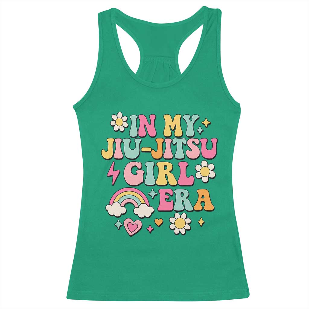 In My Jiu Jitsu Girl Era Racerback Tank Top Retro Groovy BJJ Girls TS10 Irish Green Print Your Wear