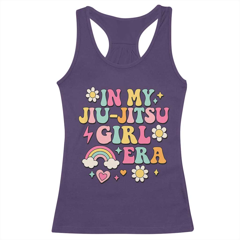 In My Jiu Jitsu Girl Era Racerback Tank Top Retro Groovy BJJ Girls TS10 Purple Print Your Wear