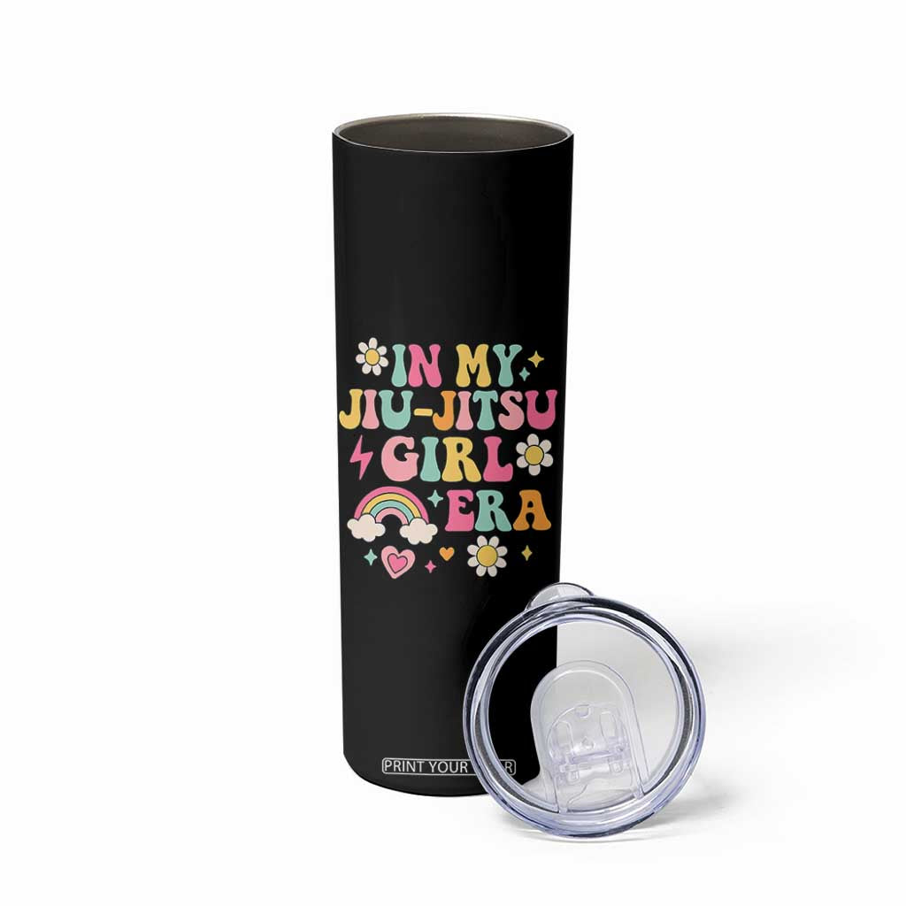 In My Jiu Jitsu Girl Era Skinny Tumbler Retro Groovy BJJ Girls TS10 Print Your Wear
