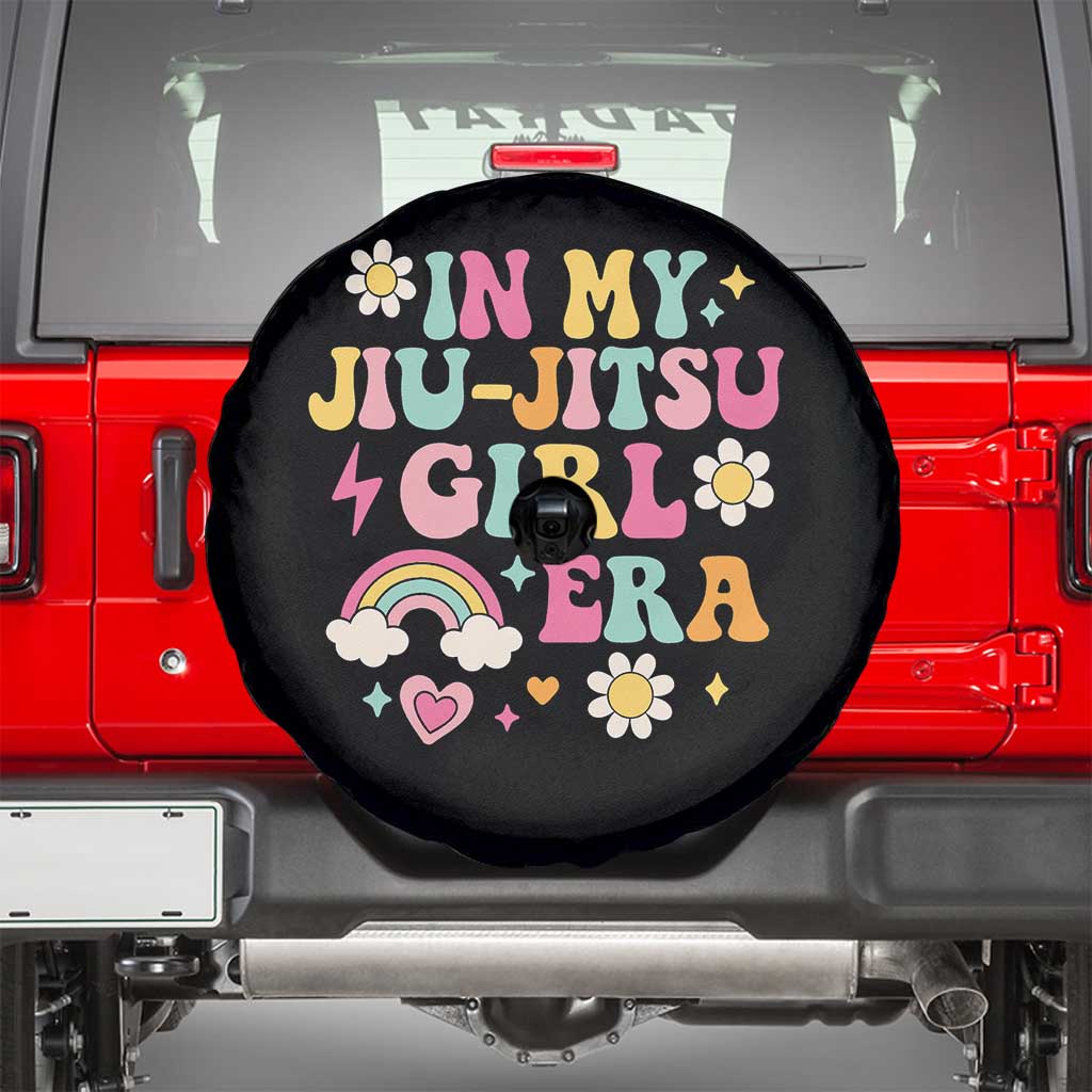 In My Jiu Jitsu Girl Era Spare Tire Cover Retro Groovy BJJ Girls TS10 Black Print Your Wear