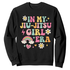 In My Jiu Jitsu Girl Era Sweatshirt Retro Groovy BJJ Girls TS10 Black Print Your Wear