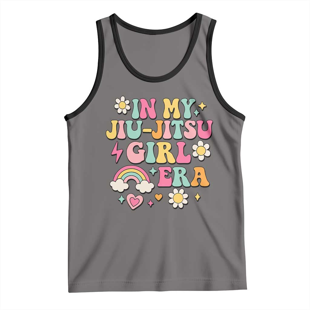 In My Jiu Jitsu Girl Era Tank Top Retro Groovy BJJ Girls TS10 Deep Heather Black Print Your Wear