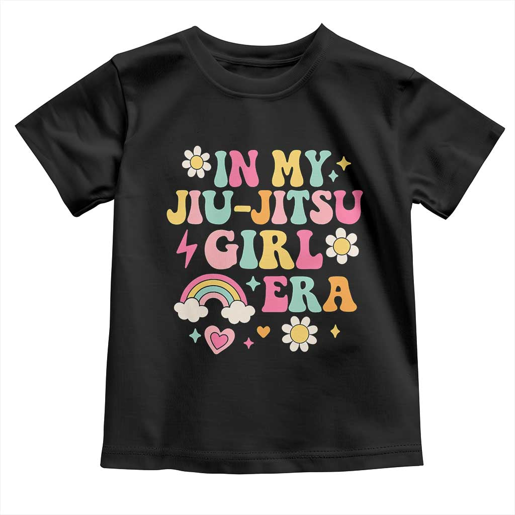 In My Jiu Jitsu Girl Era Toddler T Shirt Retro Groovy BJJ Girls TS10 Black Print Your Wear