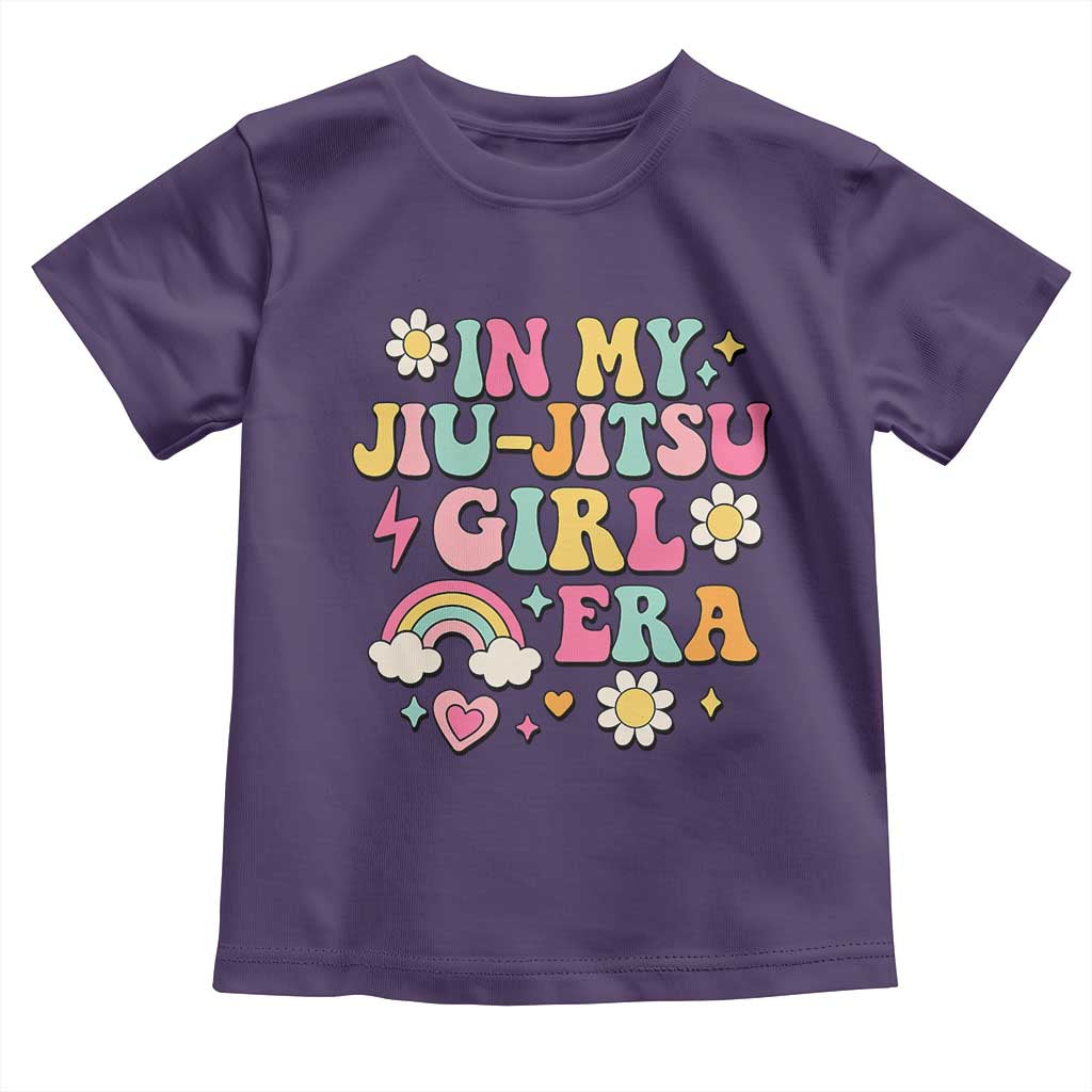 In My Jiu Jitsu Girl Era Toddler T Shirt Retro Groovy BJJ Girls TS10 Purple Print Your Wear