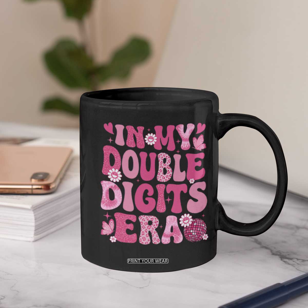 10 Years Old Birthday Girl Coffee Mug In My Double Digits Era TS10 Print Your Wear