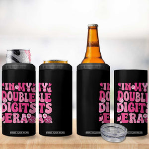 10 Years Old Birthday Girl 4 in 1 Can Cooler Tumbler In My Double Digits Era TS10 Print Your Wear