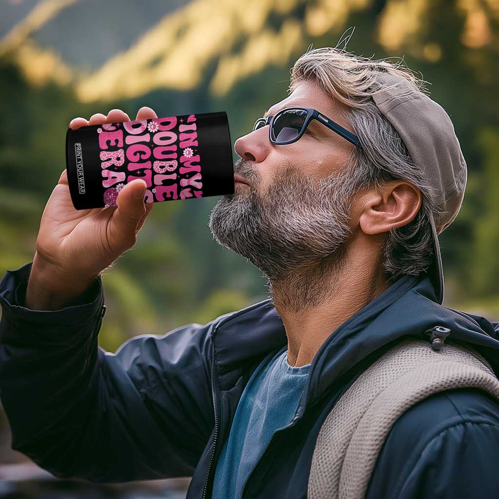 10 Years Old Birthday Girl 4 in 1 Can Cooler Tumbler In My Double Digits Era TS10 Print Your Wear