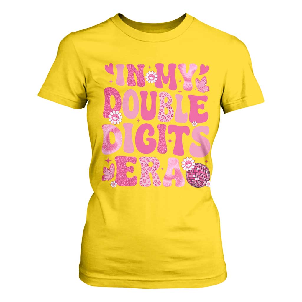 10 Years Old Birthday Girl T Shirt For Women In My Double Digits Era TS10 Daisy Print Your Wear